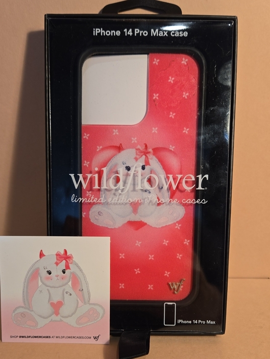 Wildflowers Other - Wildflower iPhone 14 Pro Max Case Pink Bunny Heart Design